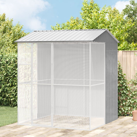 Vogelkäfig Grau 215 x 210 x 247 cm Verzinkter Stahl