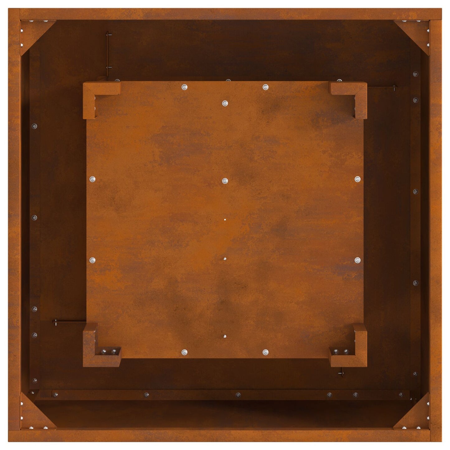 Feuerplatz Braun 60 x 60 x 30 cm Witterungsbeständiger Stahl