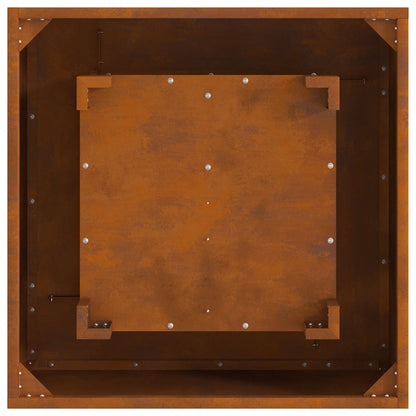 Feuerplatz Braun 60 x 60 x 30 cm Witterungsbeständiger Stahl