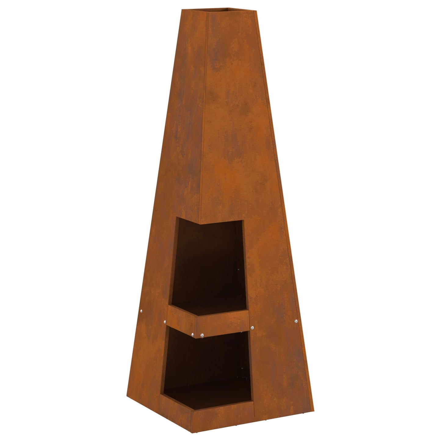 Feuerplatz Braun 35 x 35 x 100 cm Witterungsbeständiger Stahl