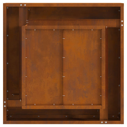 Feuerplatz Braun 60 x 60 x 30 cm Witterungsbeständiger Stahl