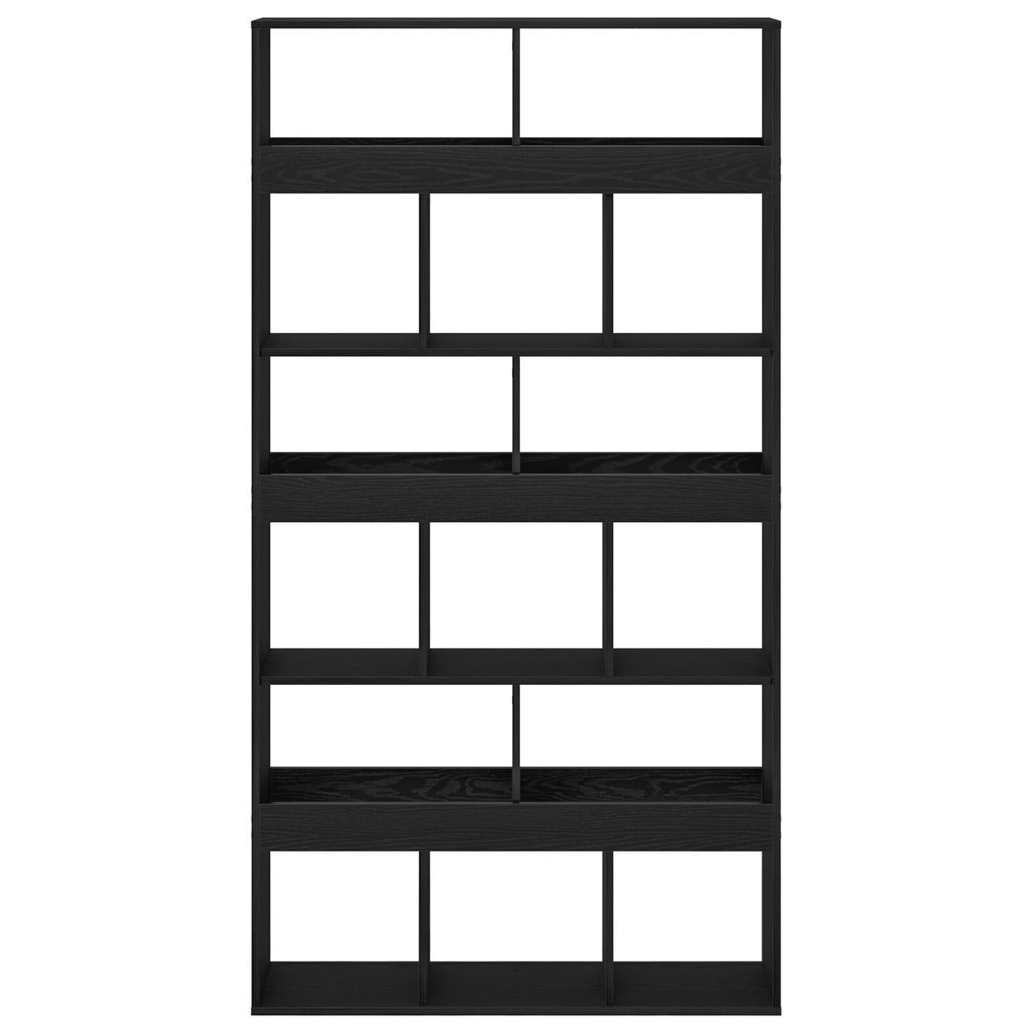 Bücherregal 2 pcs Schwarz Eichen-Optik 100 x 33 x 93.75 cm