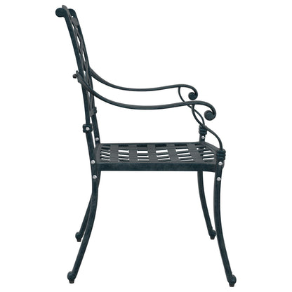 Gartenstuhl 2 pcs Grün 56 x 55 x 92,5cm Aluminium