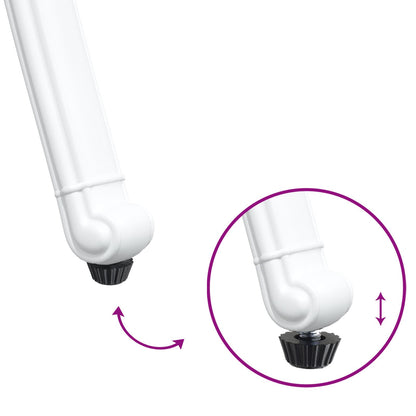 Gartenstuhl 2 pcs Weiß 55 x 56,5 x 91cm Aluminium