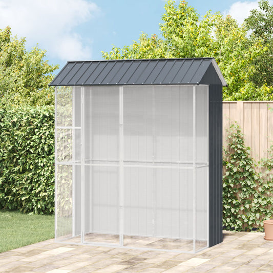 Vogelkäfig Anthrazit 215 x 110 x 247 cm Verzinkter Stahl