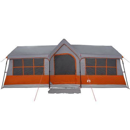 Familienzelt mit Dach Grau und Orange 622 x 295 x 238 cm