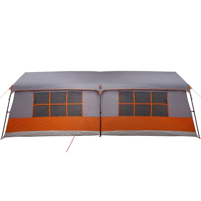 Familienzelt mit Dach Grau und Orange 622 x 295 x 238 cm