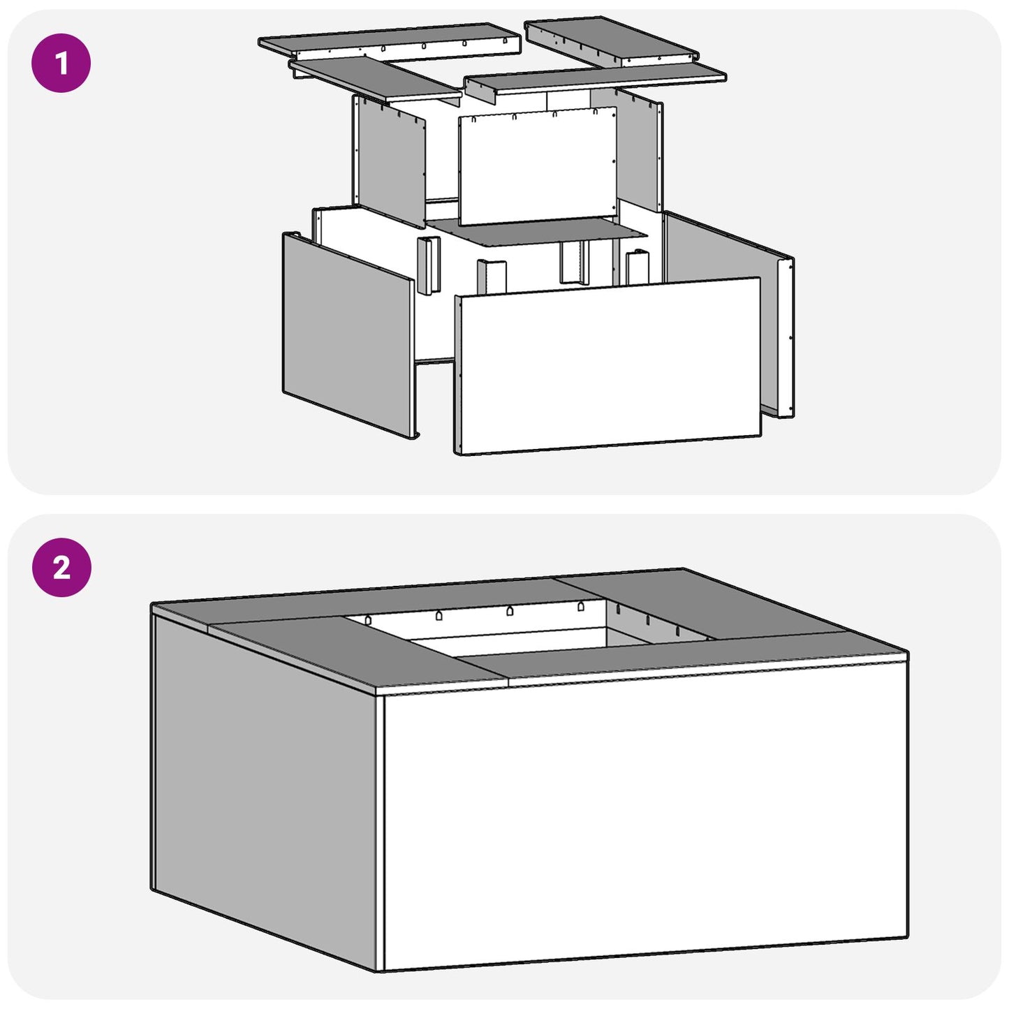 Feuerplatz Schwarz 60 x 60 x 30 cm Kaltgewalzter Stahl