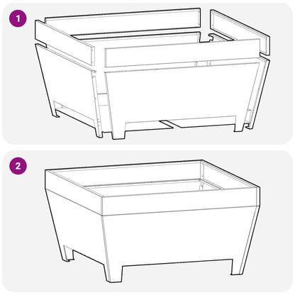 Feuerplatz Schwarz 50 x 50 x 38 cm Kaltgewalzter Stahl