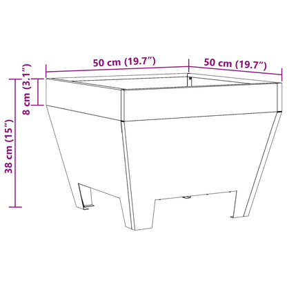 Feuerplatz Schwarz 50 x 50 x 38 cm Kaltgewalzter Stahl