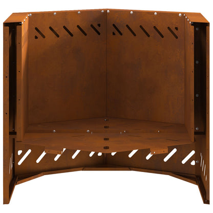 Feuerplatz Braun 58 x 58 x 51 cm Witterungsbeständiger Stahl