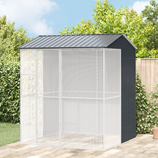 Vogelkäfig Anthrazit 215 x 210 x 247 cm Verzinkter Stahl