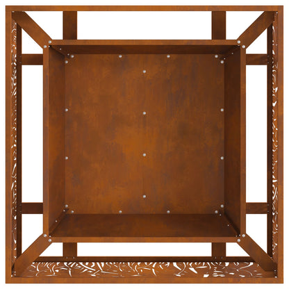 Feuerplatz Braun 80 x 80 x 30 cm Witterungsbeständiger Stahl