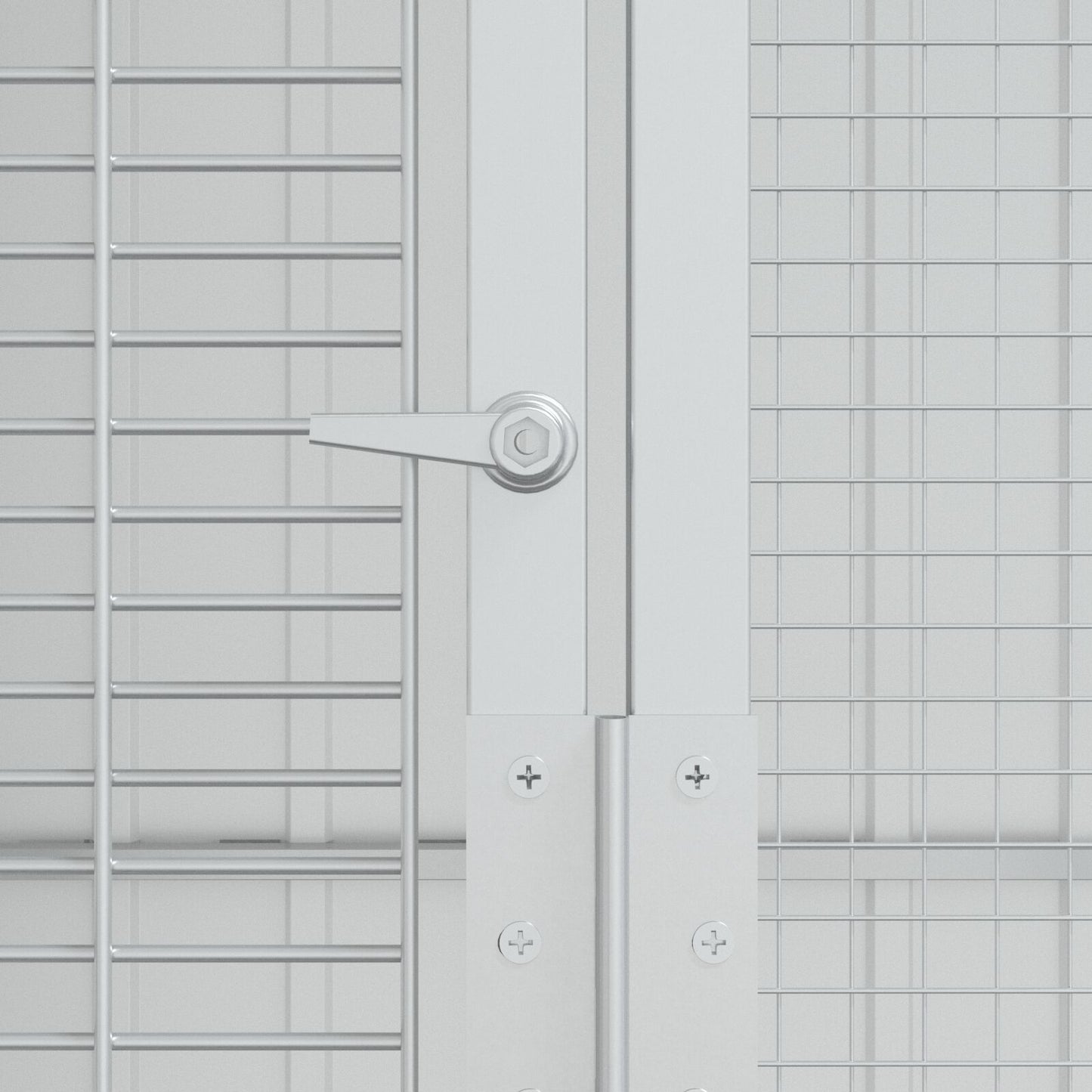 Vogelkäfig Grau 215 x 110 x 247 cm Verzinkter Stahl