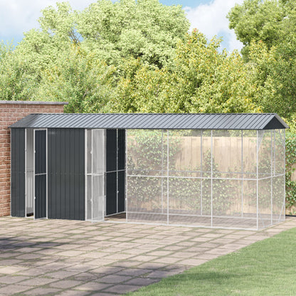 Vogelkäfig Anthrazit 645 x 208 x 247 cm Verzinkter Stahl