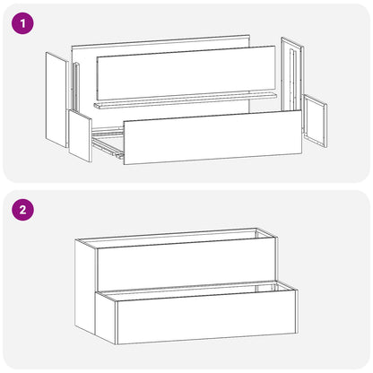 Garten-Pflanzgefäß Weiß 100 x 60 x 45 cm Kaltgewalzter Stahl