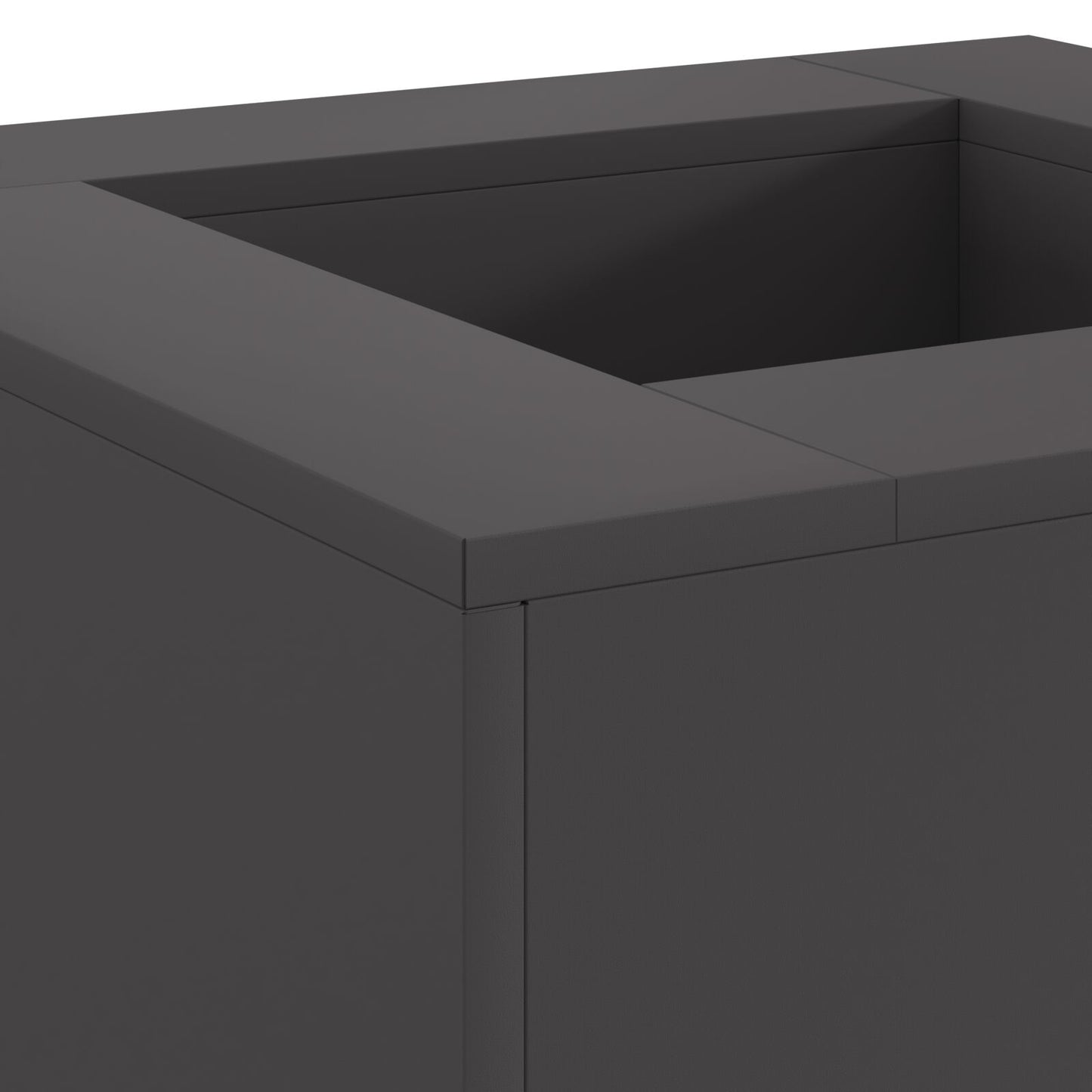 Feuerplatz Schwarz 60 x 60 x 30 cm Kaltgewalzter Stahl