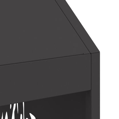 Feuerplatz Schwarz 50 x 50 x 100 cm Kaltgewalzter Stahl