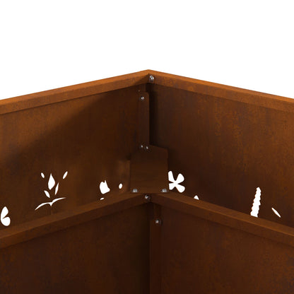 Feuerplatz Braun 60 x 60 x 30 cm Witterungsbeständiger Stahl