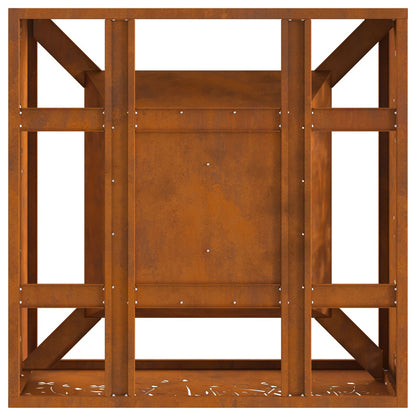 Feuerplatz Braun 60 x 60 x 30 cm Witterungsbeständiger Stahl