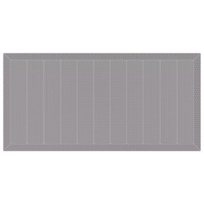 Garten-Esstisch Hellgrau 200 x 100 x 73 cm Poly-Rattan