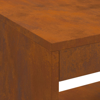 Feuerplatz Braun 160 x 45 x 35 cm Witterungsbeständiger Stahl