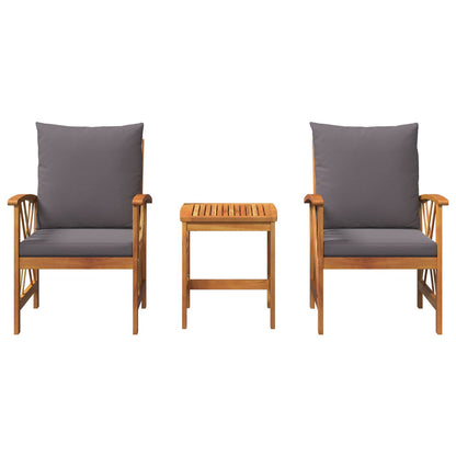 Gartensofa-set mit Kissen 3 pcs Öl-Natur Massivholz Akazie