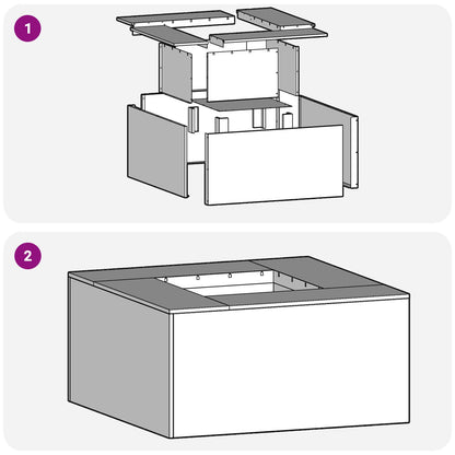Feuerplatz Braun 60 x 60 x 30 cm Witterungsbeständiger Stahl
