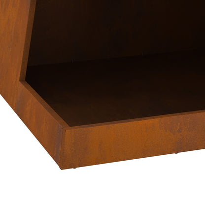 Feuerplatz Braun 50 x 50 x 100 cm Witterungsbeständiger Stahl