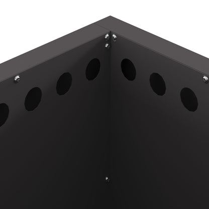 Feuerplatz Schwarz 48 x 48 x 50 cm Kaltgewalzter Stahl