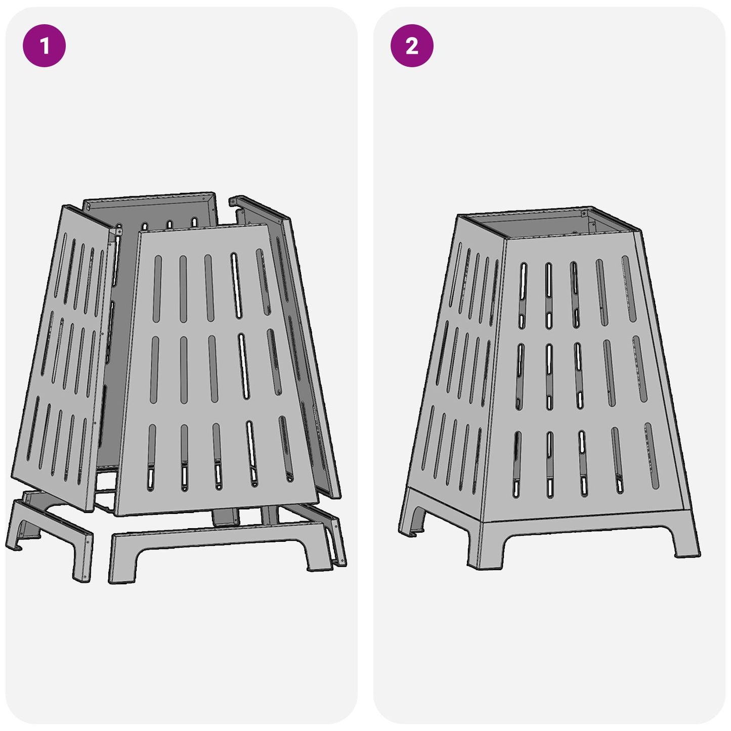 Feuerplatz Braun 50 x 50 x 70 cm Witterungsbeständiger Stahl