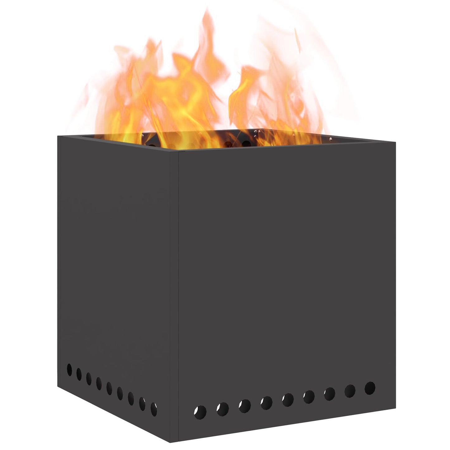 Feuerplatz Schwarz 48 x 48 x 50 cm Kaltgewalzter Stahl