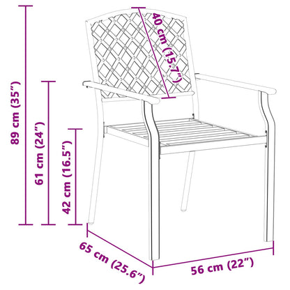 Gartenstuhl 4 pcs Anthrazit 56 x 65 x 89 cm Stahl