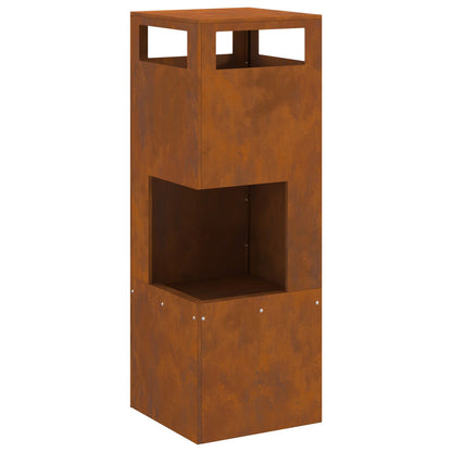 Feuerplatz Braun 35 x 35 x 100 cm Witterungsbeständiger Stahl