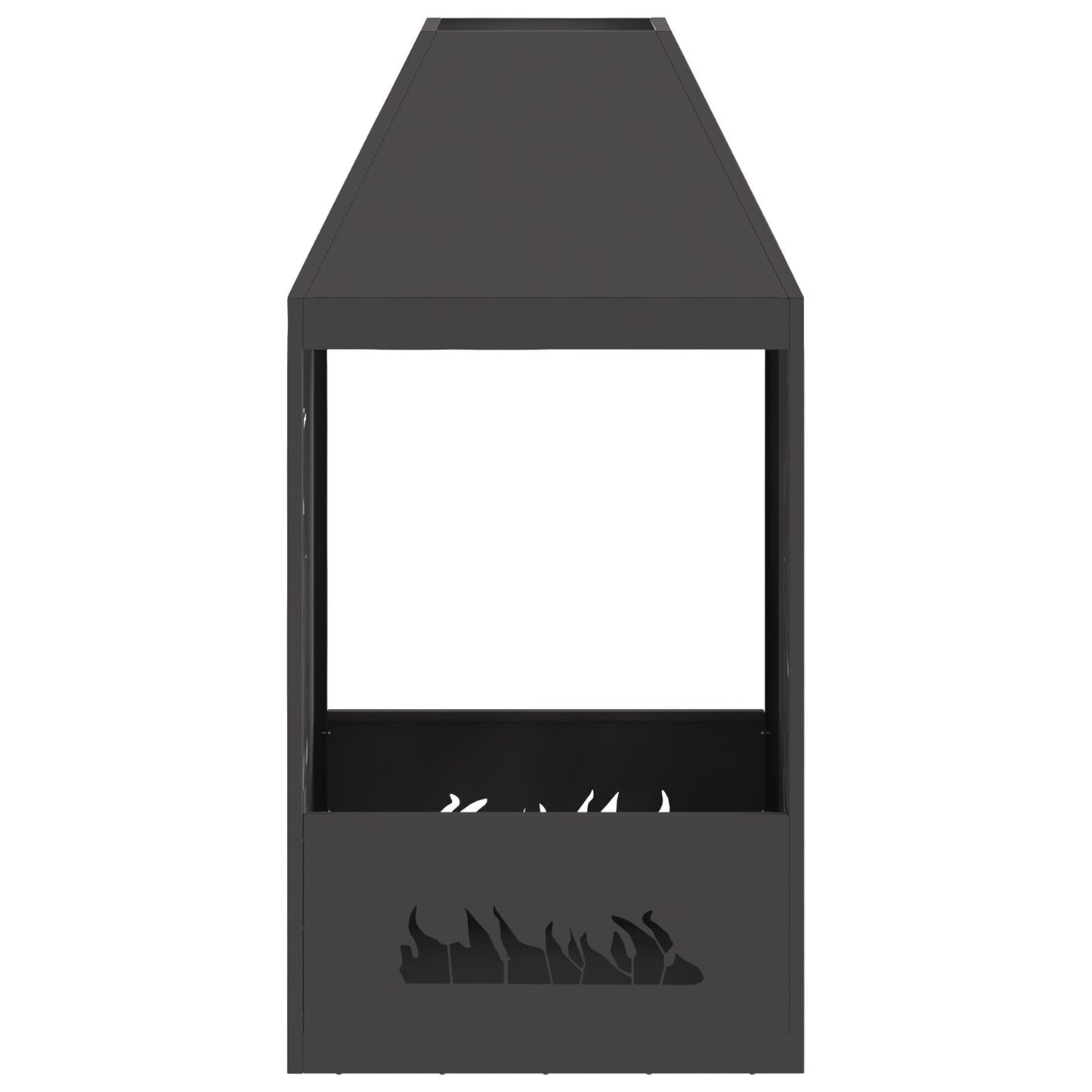 Feuerplatz Schwarz 50 x 50 x 100 cm Kaltgewalzter Stahl