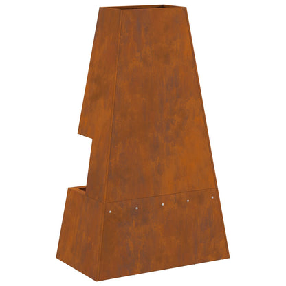 Feuerplatz Braun 60 x 35 x 100 cm Witterungsbeständiger Stahl