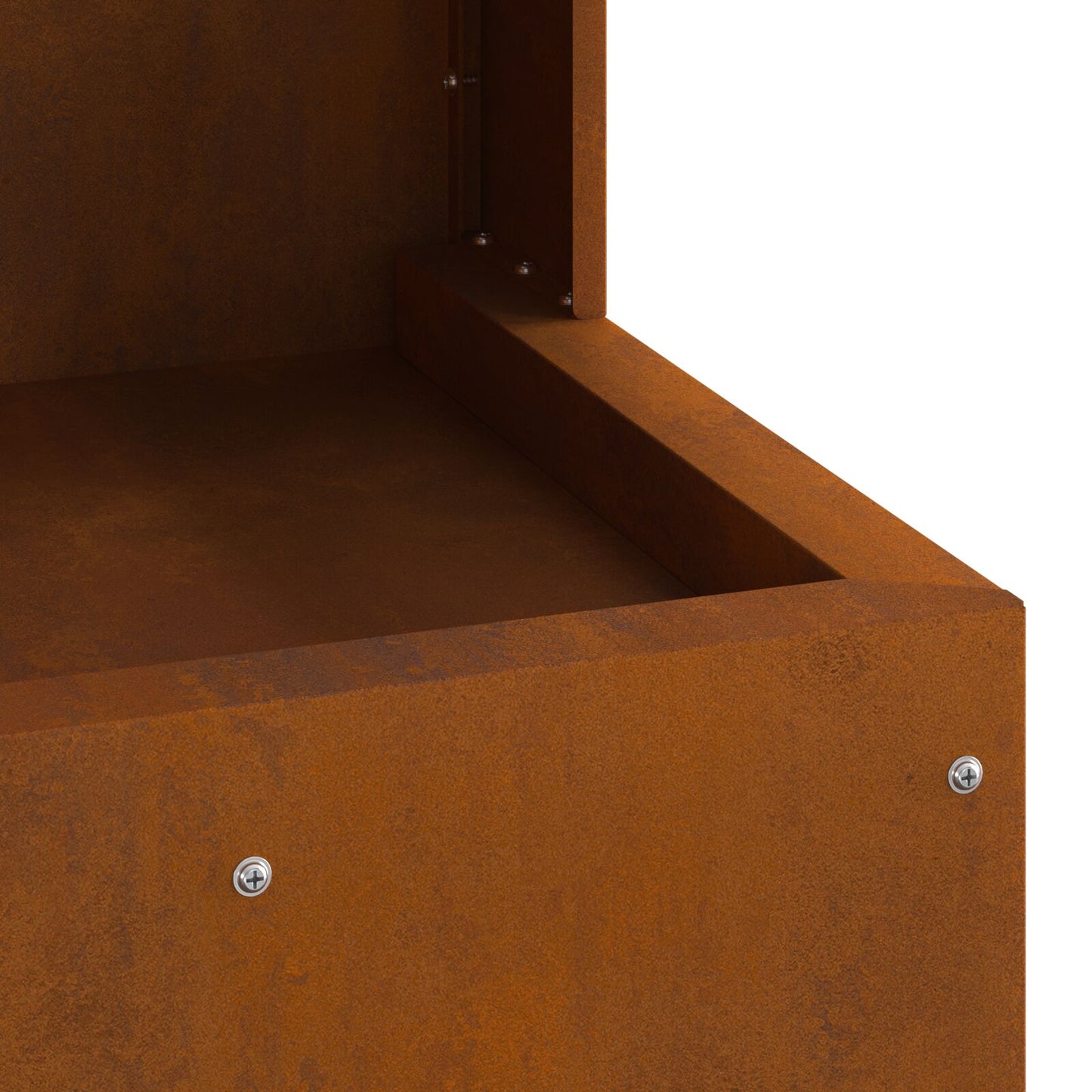 Feuerplatz Braun 35 x 35 x 100 cm Witterungsbeständiger Stahl