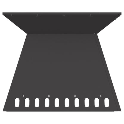 Feuerplatz Schwarz 60 x 60 x 50 cm Kaltgewalzter Stahl