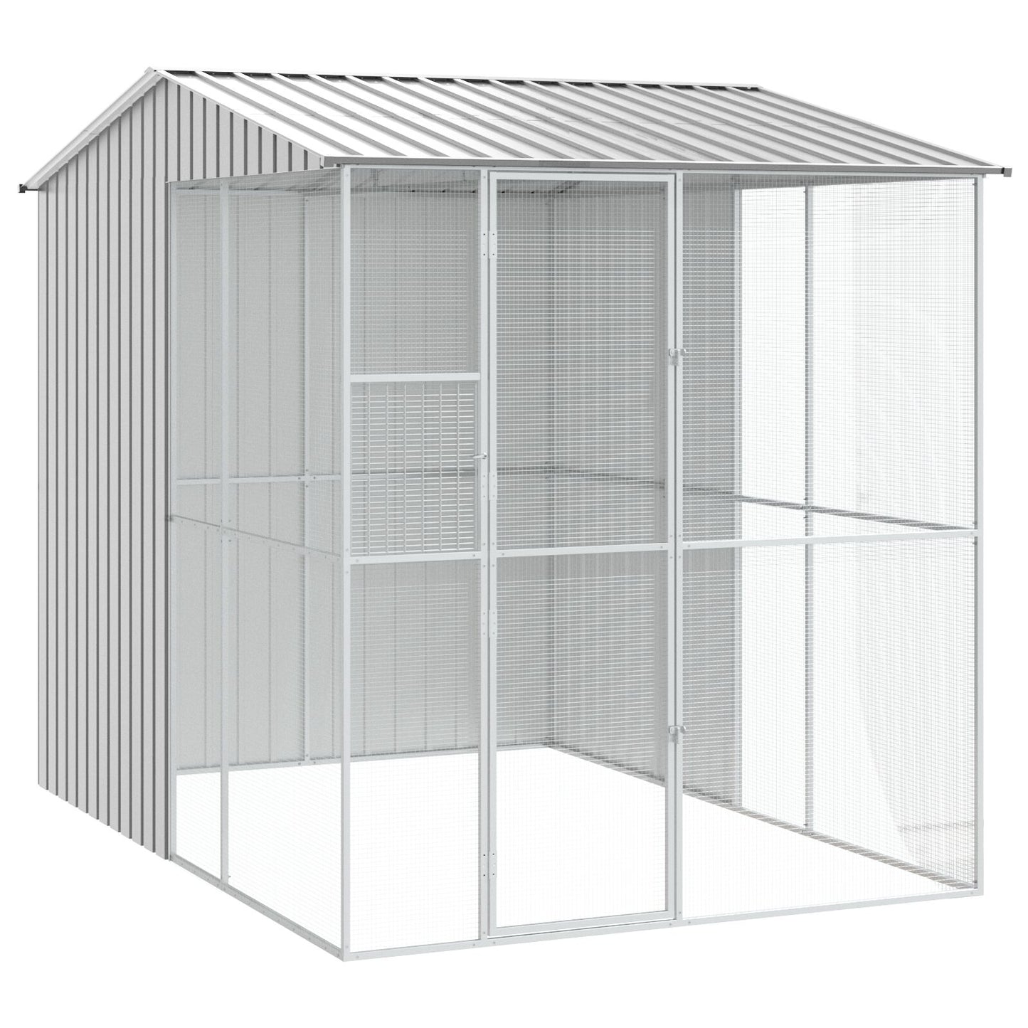 Vogelkäfig Grau 215 x 310 x 247 cm Verzinkter Stahl