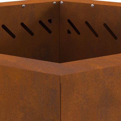 Feuerplatz Braun 58 x 58 x 51 cm Witterungsbeständiger Stahl