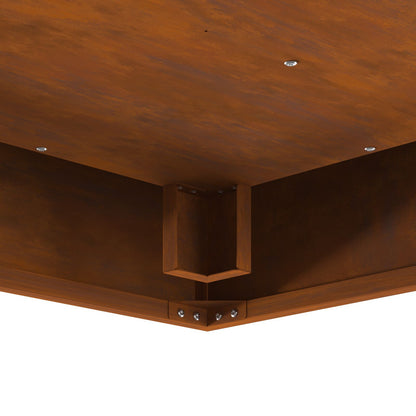 Feuerplatz Braun 80 x 80 x 40 cm Witterungsbeständiger Stahl