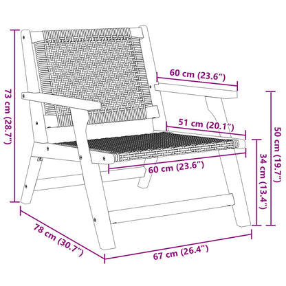 gartenmöbel 2 pcs Schwarz 67 x 78 x 73 cm Massivholz Akazie