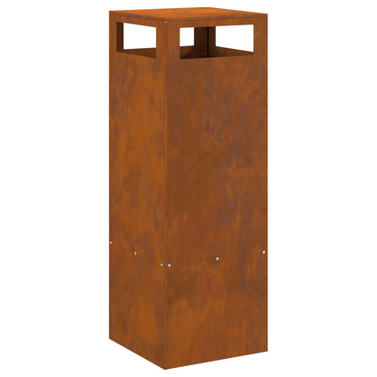 Feuerplatz Braun 35 x 35 x 100 cm Witterungsbeständiger Stahl