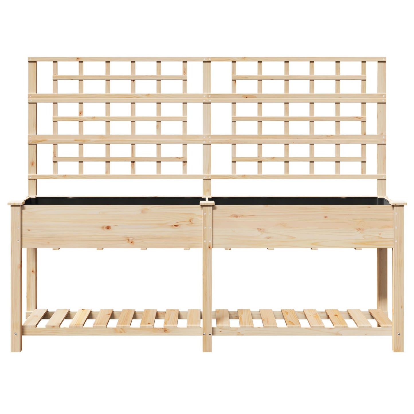 Garten-Pflanzgefäß mit Regal Beige 203,5 x 54 x 152,5 cm