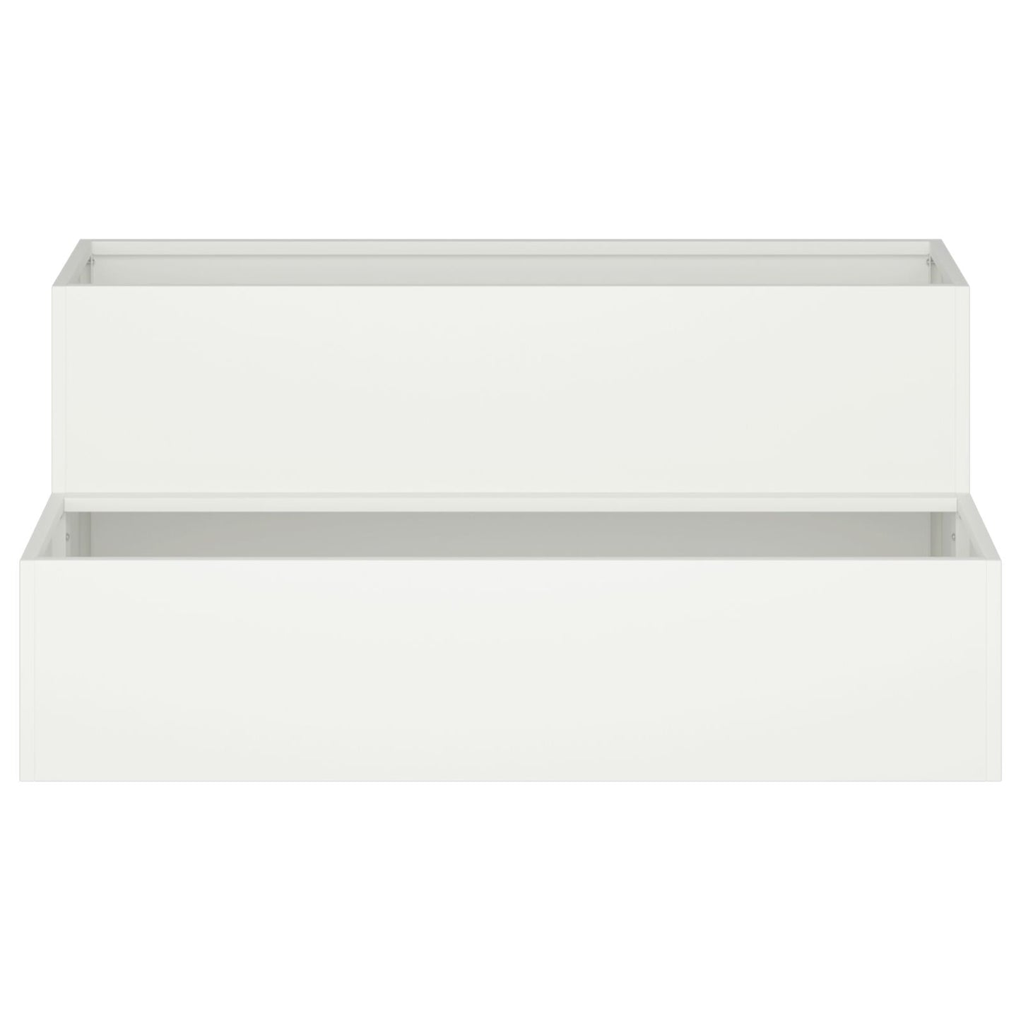 Garten-Pflanzgefäß Weiß 100 x 60 x 45 cm Kaltgewalzter Stahl