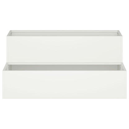 Garten-Pflanzgefäß Weiß 100 x 60 x 45 cm Kaltgewalzter Stahl