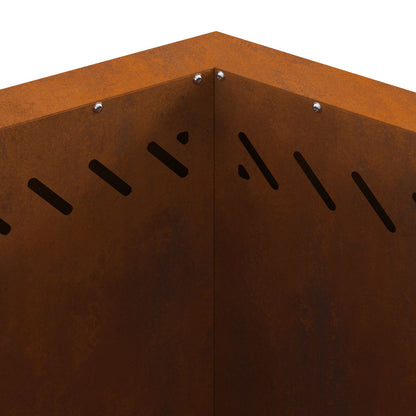 Feuerplatz Braun 58 x 58 x 51 cm Witterungsbeständiger Stahl