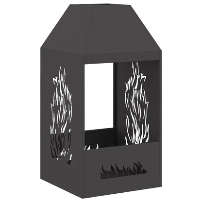 Feuerplatz Schwarz 50 x 50 x 100 cm Kaltgewalzter Stahl