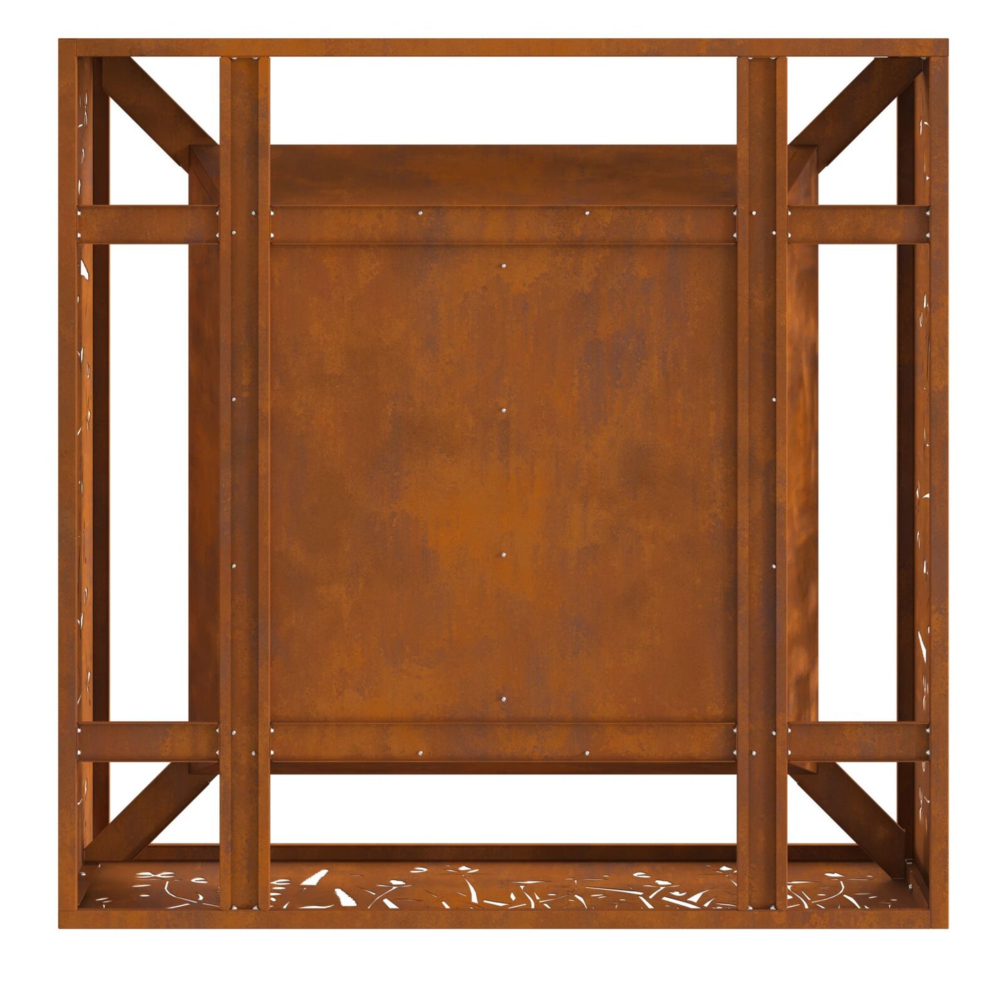 Feuerplatz Braun 80 x 80 x 30 cm Witterungsbeständiger Stahl