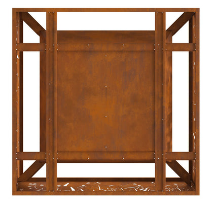 Feuerplatz Braun 80 x 80 x 30 cm Witterungsbeständiger Stahl